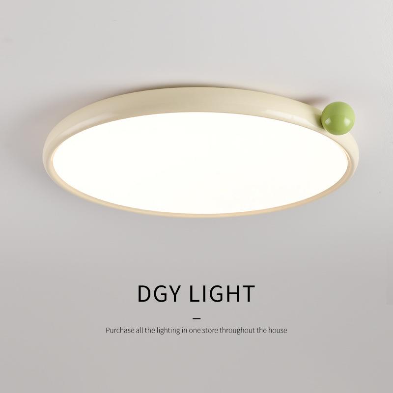 【严选】全光谱奶油风卧室灯法式小奶豆房间灯简约超薄吸顶灯473L