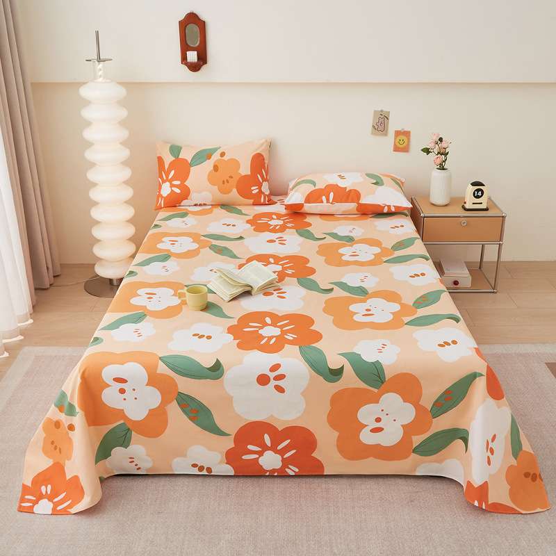 加厚老粗布全棉纯棉床单枕套二件套三件套软老式学生宿舍床单