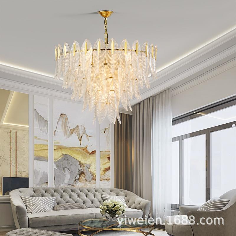 客厅吊灯轻奢大气后现代简约水晶玻璃书房主卧餐厅灯酒店大厅灯具