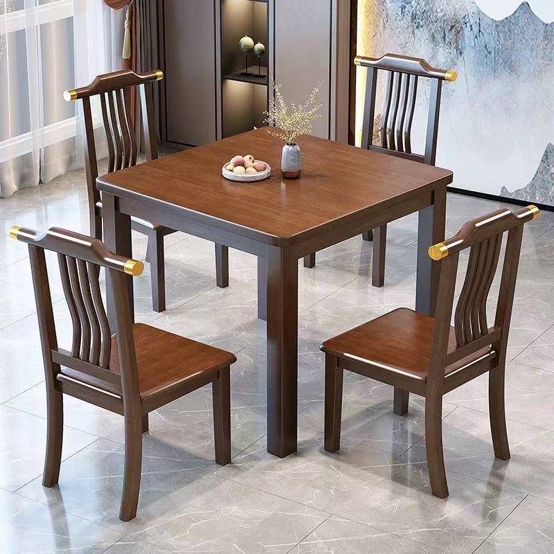 阳台实木小方桌茶桌正方形八仙桌餐桌打牌桌子掼蛋专用四方棋牌桌