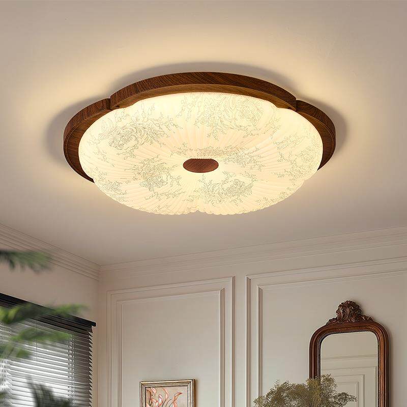 中古风卧室灯复古花纹宋代美学护眼主卧吸顶灯房间餐厅书房吸顶灯