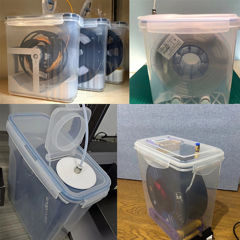 3D打印机PLA耗材干燥r箱1KG料盘双层密封圈储料盒4L米桶密封罐防