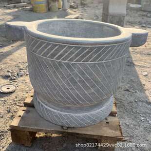 老式石臼窝子特大号打糍粑年糕花岗岩石雕石臼家用家居古法养鱼缸