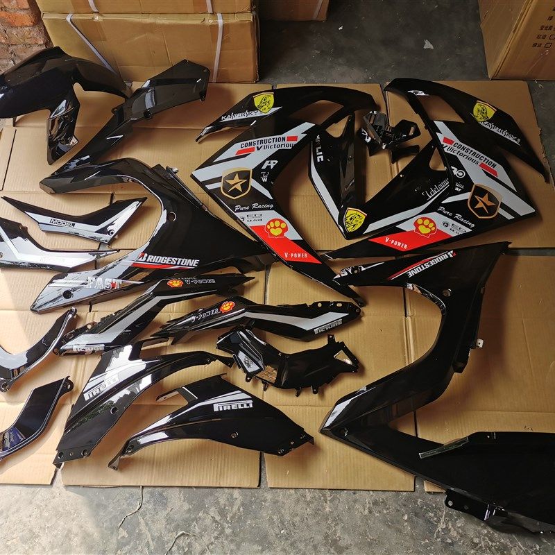 小忍者V6外壳全套大板头罩仪表壳宝雕400cc地平线W摩托车塑料壳子