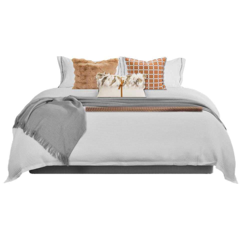 现代样板房家具展厅床品售楼部样板间床上用品软装摆场轻奢多件套