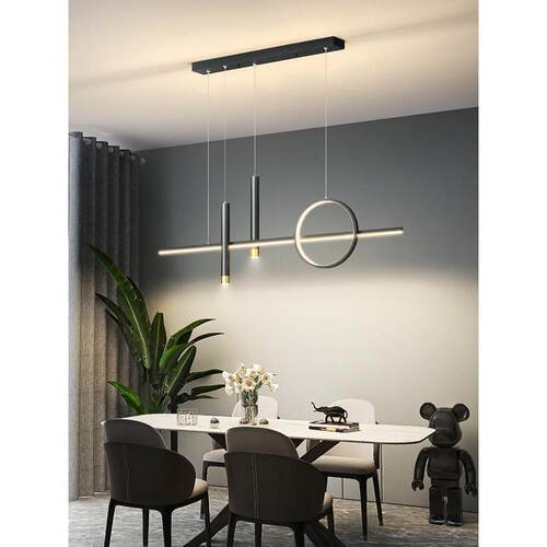 现代极简餐厅吊灯餐厅吧台奶茶咖啡店创意长条吊灯