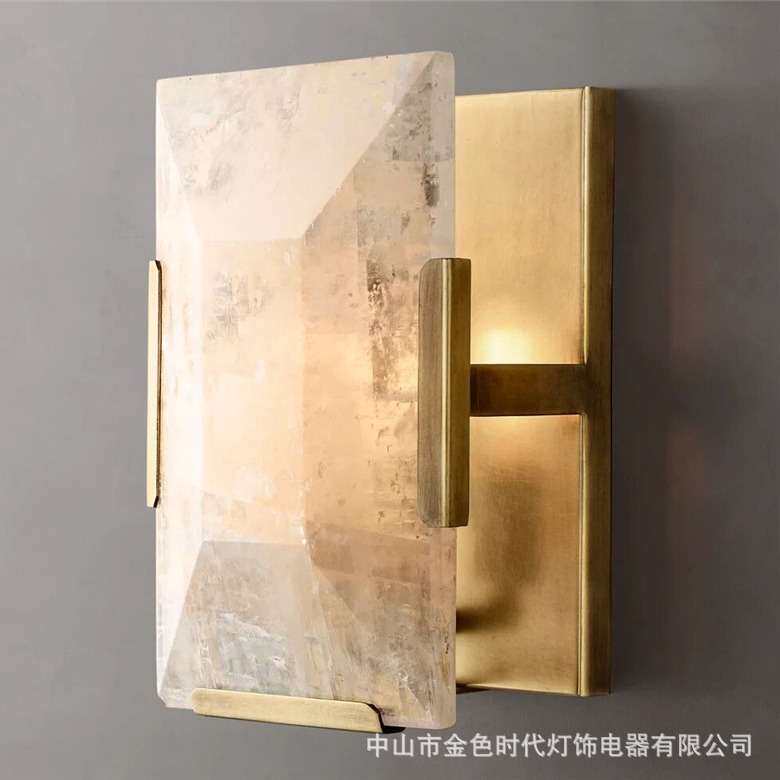 壁灯出口北美别墅客厅简约卧室书房复古云石壁灯