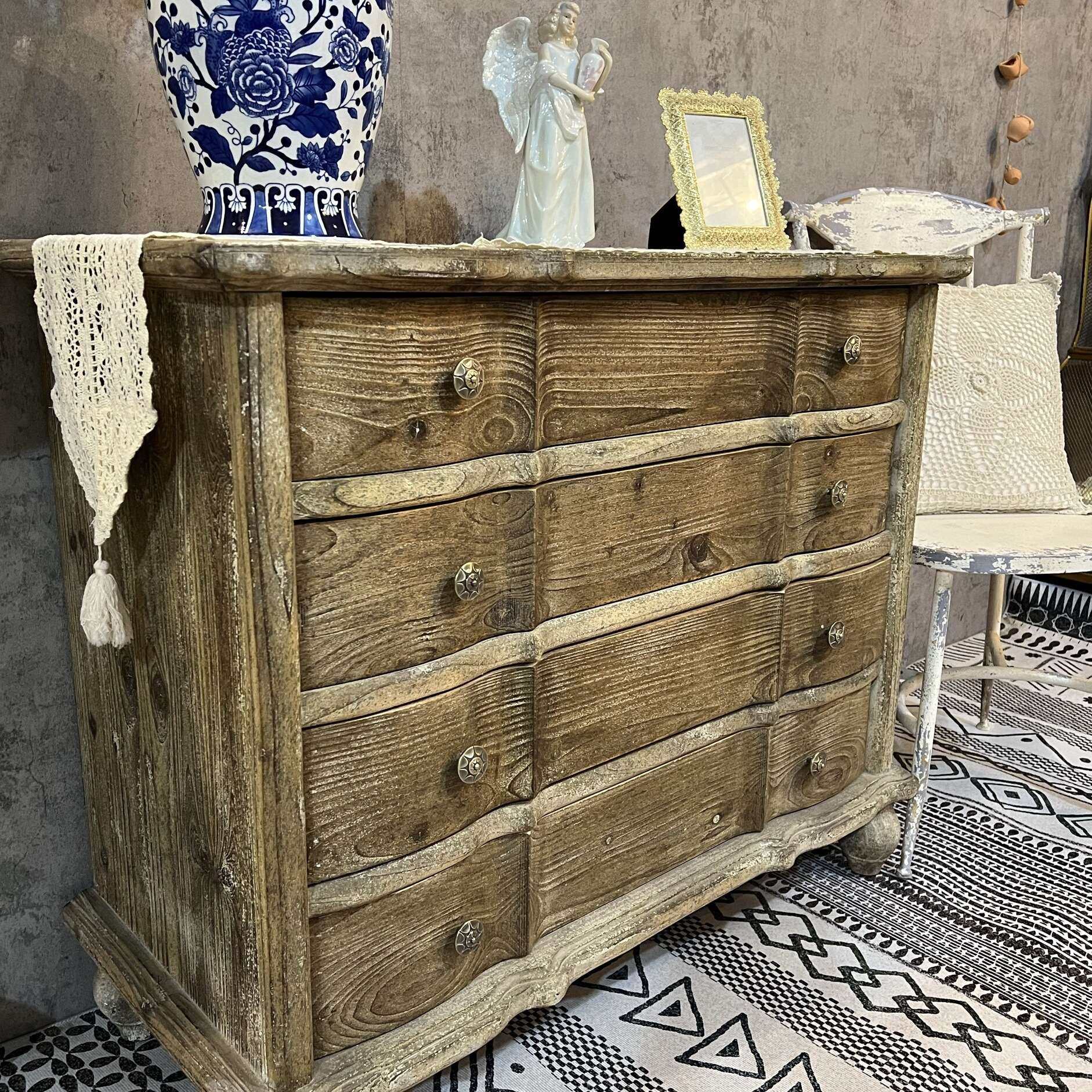 美式乡村实木四斗柜法式展示柜中古原木储物柜靠墙收纳柜客厅卧室,鲜花速递/花卉仿真/绿植园艺,割草机/草坪机,淘宝优惠券,粉丝福利购,淘宝优惠卷