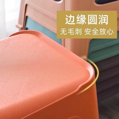 热销塑料凳子加厚家用方形成人高凳现代简约餐桌凳可叠放熟胶凳子