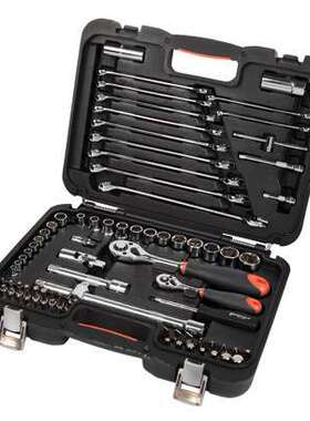 钢盾工具 79件综合性套筒组套 机修汽修套装S010079