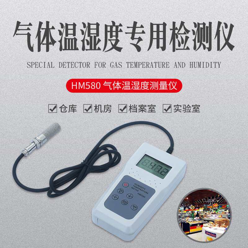 分体式数显温湿度计电子式温湿度仪表实验室工厂室内湿温度HM580