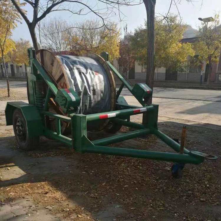 电缆放线拖车 5吨缆线盘炮车 液压缆盘牵引放线车 拉缆放线架