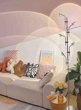 现代创意LED光影落地灯客厅卧室沙发简约艺术设计师灯 书房氛围灯