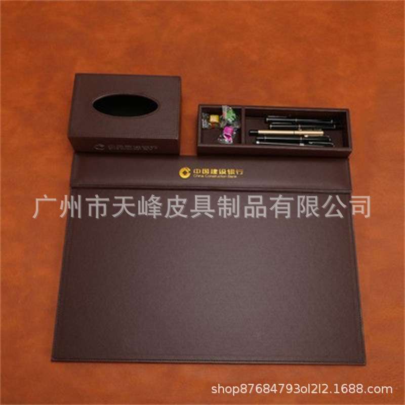 A3会议垫板夹商务夹板可印LOGO会议台垫办公桌垫酒店PU皮质写字板