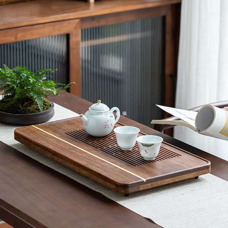 重竹茶盘家用 简约茶具套装茶海 排水蓄水式大茶台竹托盘