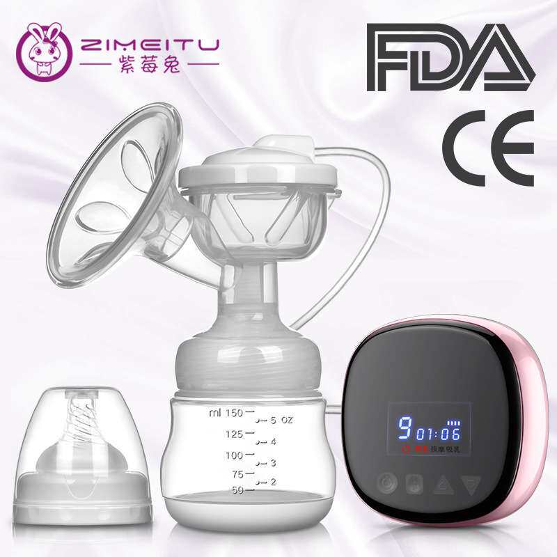 紫莓兔充电式电动吸奶器 吸乳器静音挤奶集奶器母婴用品非手动FDA