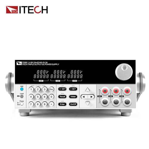 艾德克斯三通道电源IT6302可编程直流稳压电源30V/3A/90W
