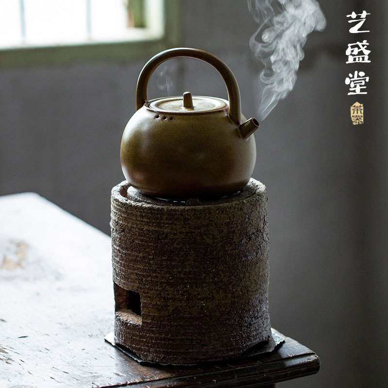 柴烧炭炉复古手工煮茶炉老式工夫茶碳炉风炉木炭烧水炉耐高温火炉