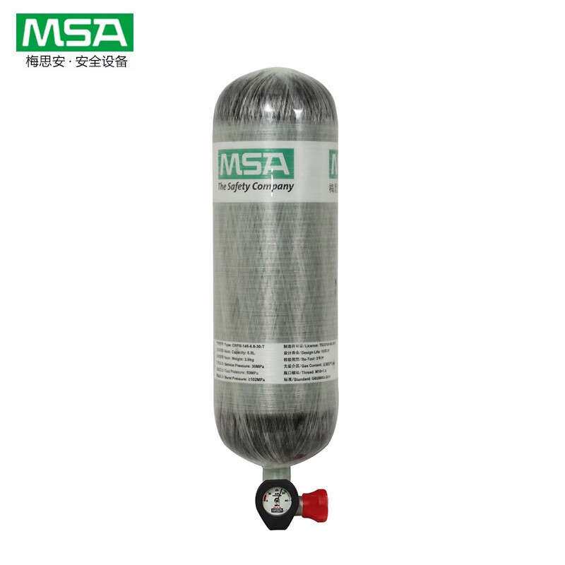 MSA梅思安空气呼吸器备瓶10121837含压力表BTIC6.8LAX2100系列
