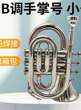 降B镀镍银色手掌号降B调手掌号 微型小号手掌号小号降B调袖珍小号