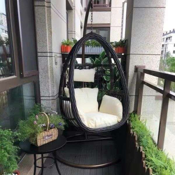 双杆吊椅懒人吊床吊兰椅子室内秋千户外双人高端吊篮家用阳台藤椅