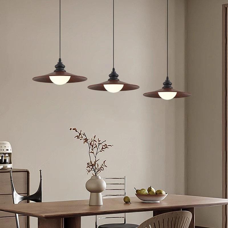 中古风简约大厅餐桌吊灯法式复古创意LED餐厅灯长条三头吧台灯具