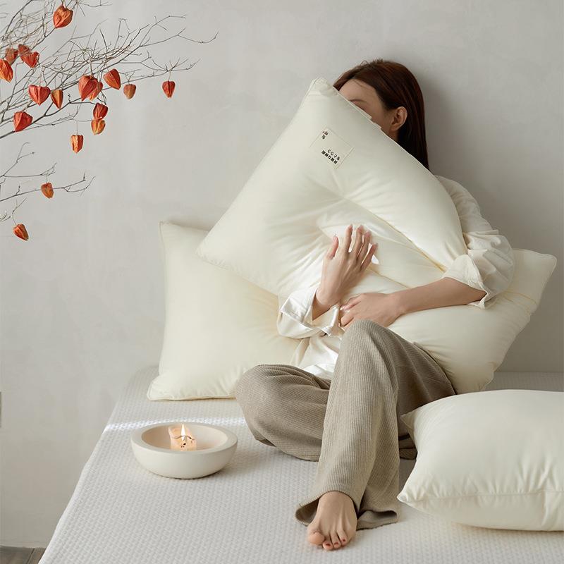 2025新款A类甄棉慢回弹全棉枕头 蓬松护颈松软助睡区纯棉枕芯