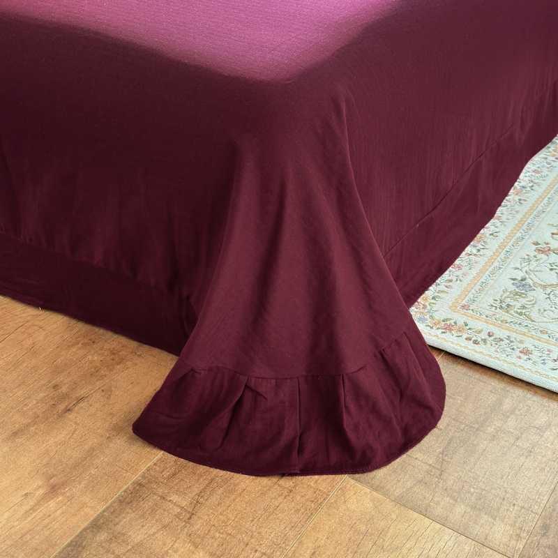 老粗布式色织双层纱四件套新款2025年网红直播爆款四件套床上用品