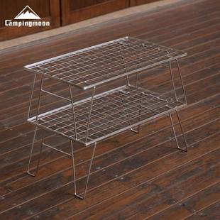 柯曼T 235A不锈钢轻量置物桌户外野餐露营轻量化多功能便携折叠桌