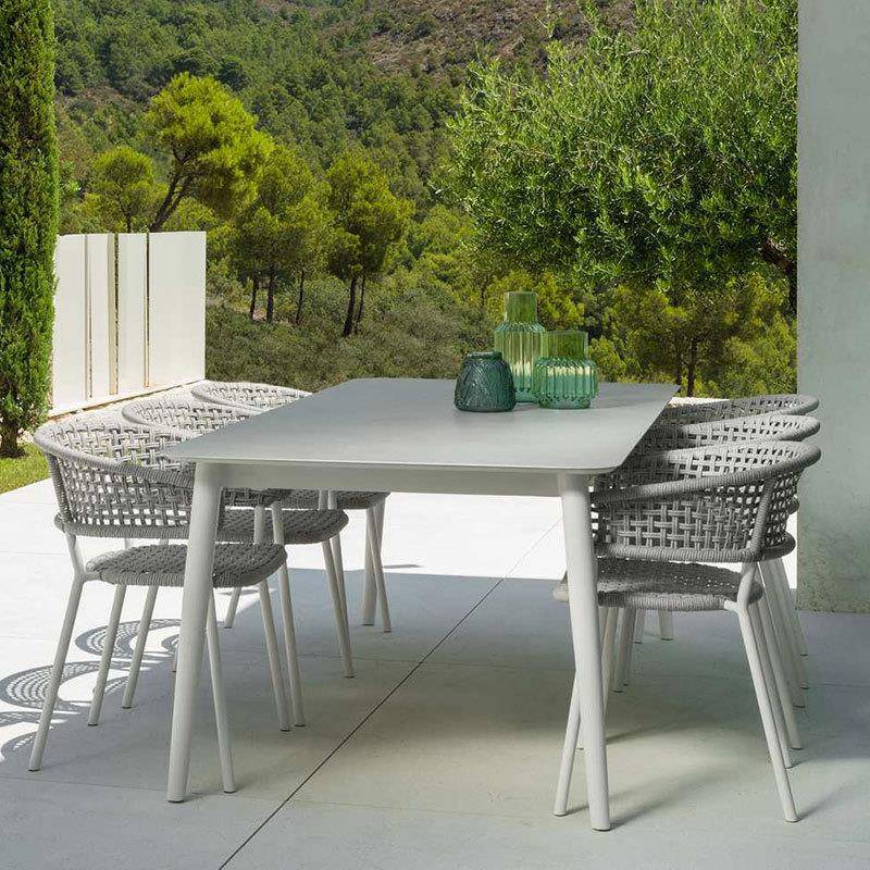 沃登 简约绳编户外编藤桌椅 庭院别墅酒店餐厅咖啡厅外摆桌椅组合