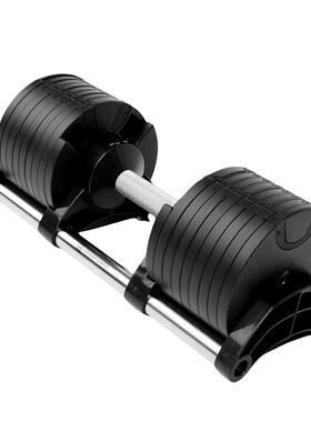 智能可调节哑铃男士练臂肌家用健身器材快速调节圆形哑铃80LB运动