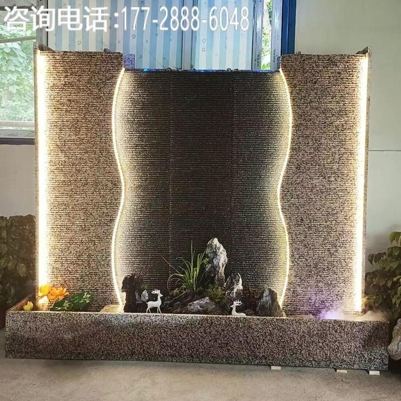 流水墙假山水景摆件石头水幕x墙屏风室内外装饰客厅公司庭院鱼池