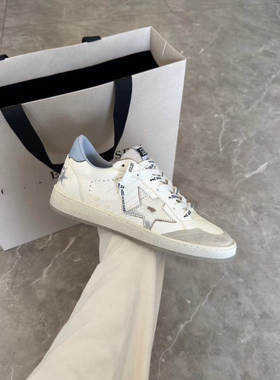 ballstar2025新款韩版潮星星做旧平底休闲板鞋情侣款小脏鞋