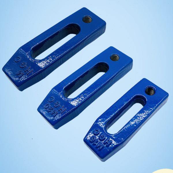 蓝色平行模具压板压块加硬锻打机床齿形压板注塑机压板M16M20M24
