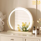 梳妆台梳妆镜旋转梳妆镜2025化妆台镜子大主卧新款 桌面化妆镜台式