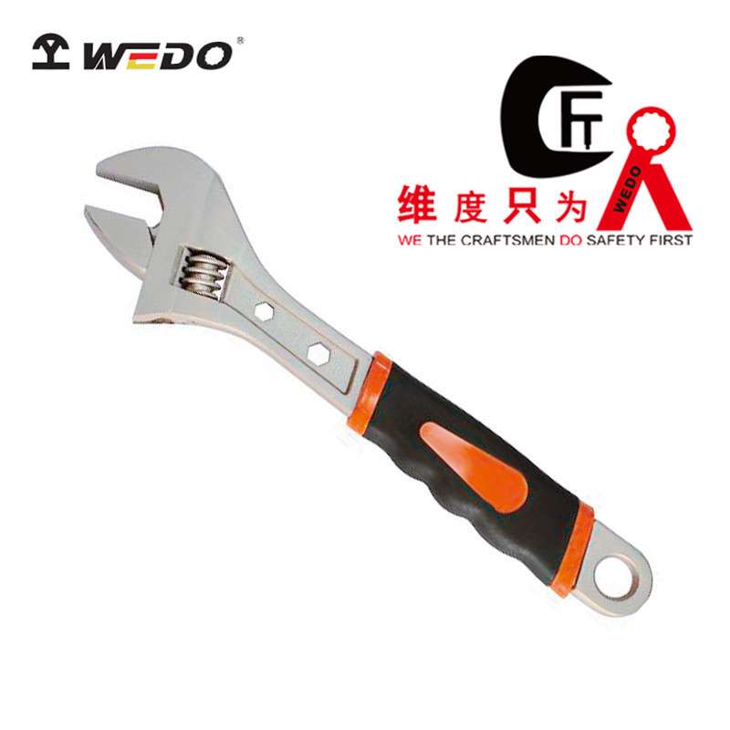 WEDO维度钢制塑柄活扳手铬钒钢可调节多功能手动扳手五金工具图片