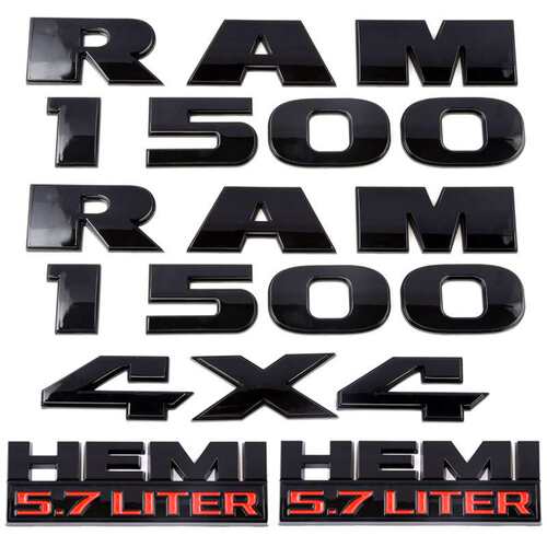 适用新款道奇 RAM1500 HEMI 5.7liter 车标 排量标 改装贴标4件套