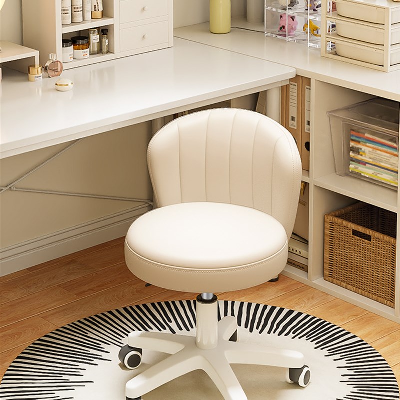 万向轮小凳子女生宿n舍书桌椅子办公升降转椅家用化妆椅滑轮靠背