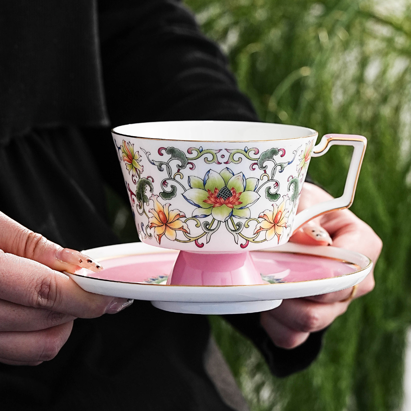 高端骨瓷咖啡杯花茶杯碟送礼首选