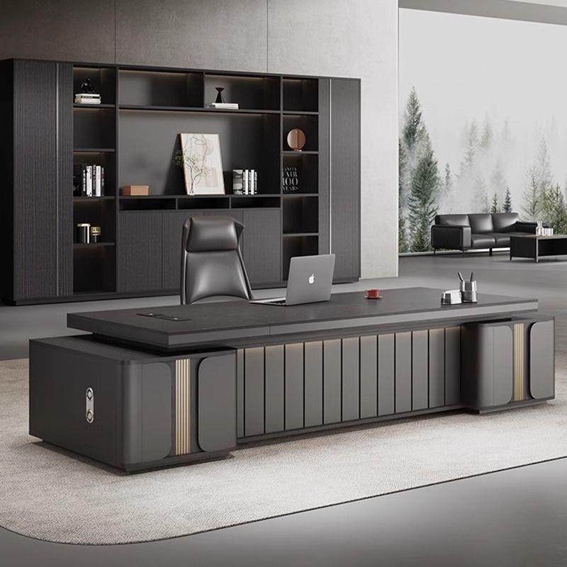 办公室总裁桌老板桌椅组合现代轻奢高级经理桌商用大班台办公家具