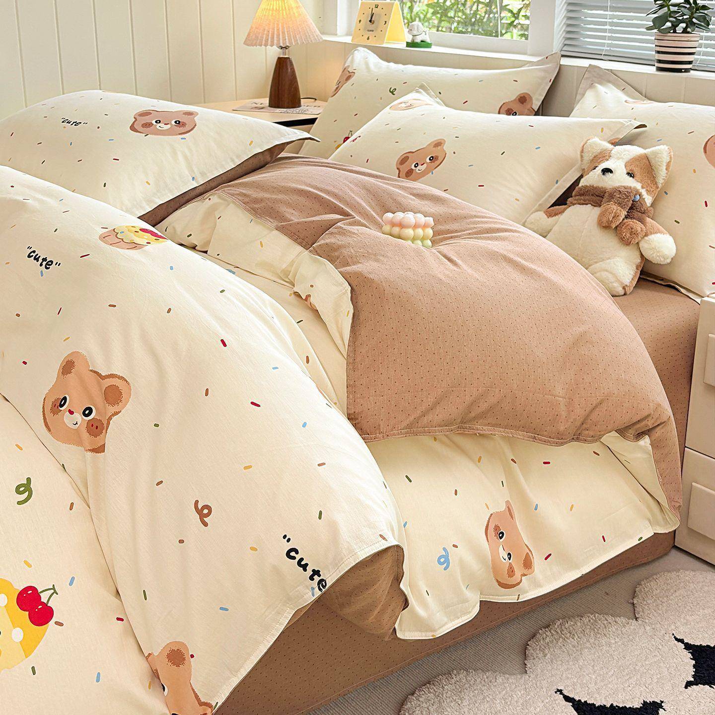 100纯棉被套单件150x180x200x230全棉单独被罩160x210单人被单1.5