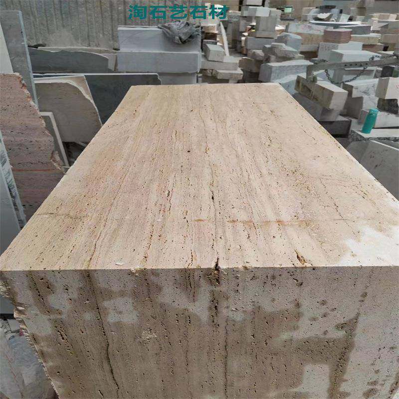 时尚洞石桌天然大理石石材餐桌设计定装异型家装别墅天然大理石艺