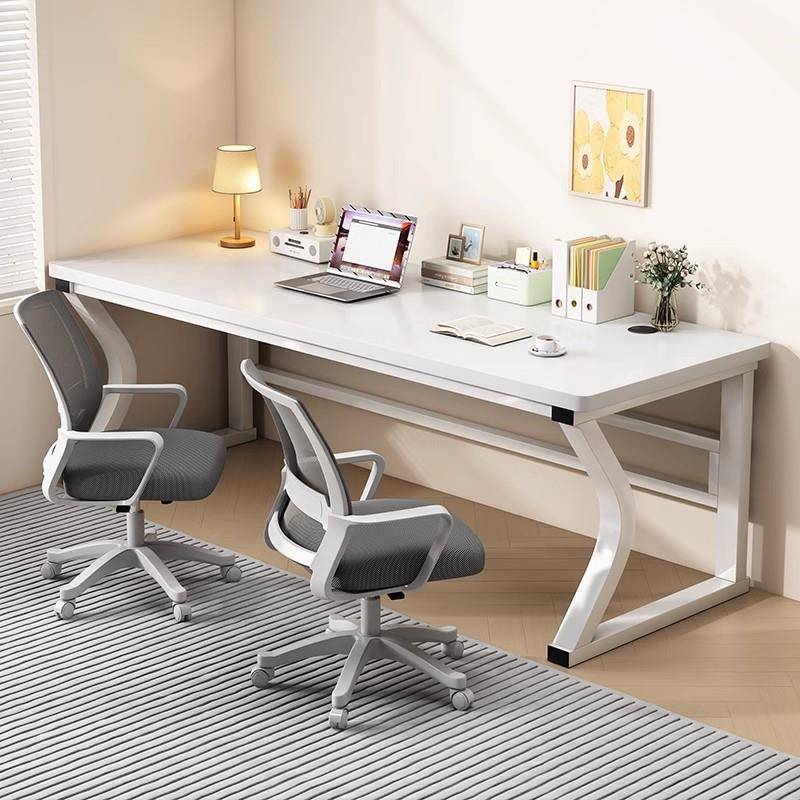 台式电脑桌双人书桌加厚写字桌现代简约工作台长条状电竞桌学习桌