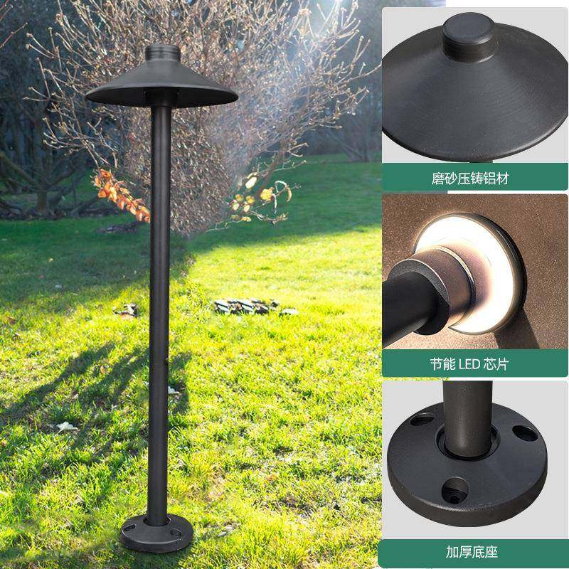 led户外草坪灯广场庭院小区花园草地灯户外接电款压铸庭院草坪灯