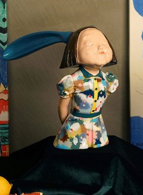 稀奇艺术摆件向京《我看到了幸福》-调色盘 雕塑桌面可爱造型摆件