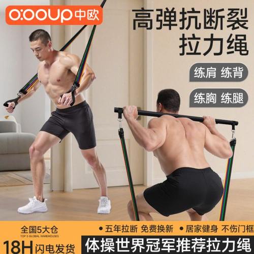 拉力绳健身男弹力带弹力绳胸肌训练家用器材挂门高位下拉练背神器