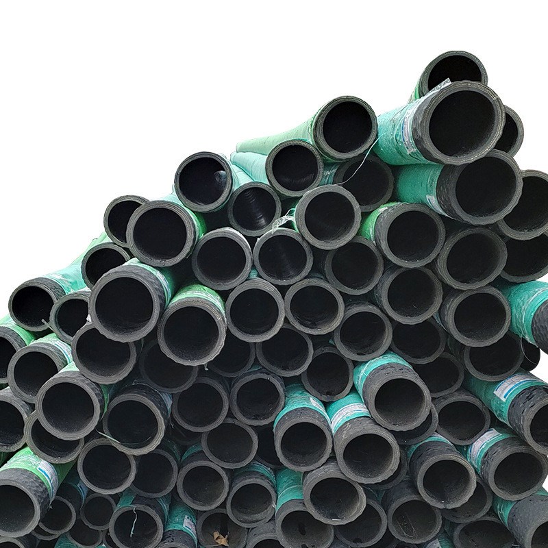 农业灌溉加厚g橡胶钢丝管大口径管道疏浚12m长黑色橡胶管