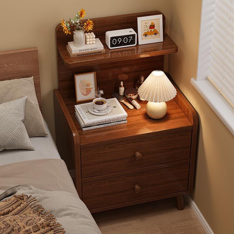 床头柜简约现代实木腿储物柜小型现在简易收纳柜卧室家用置物柜子