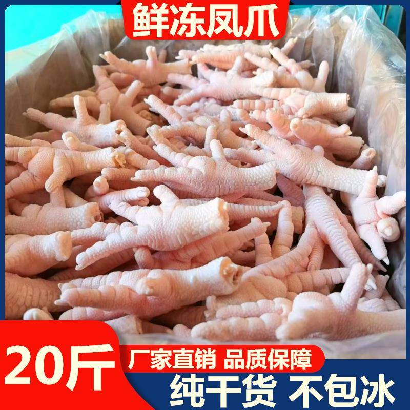 大号短凤爪 新鲜冷冻去棍鸡脚 短鸡爪 整箱斤 饭店商用火锅食材
