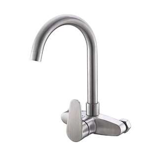 304帝王入墙万向管大弯厨用龙头摇摆龙头